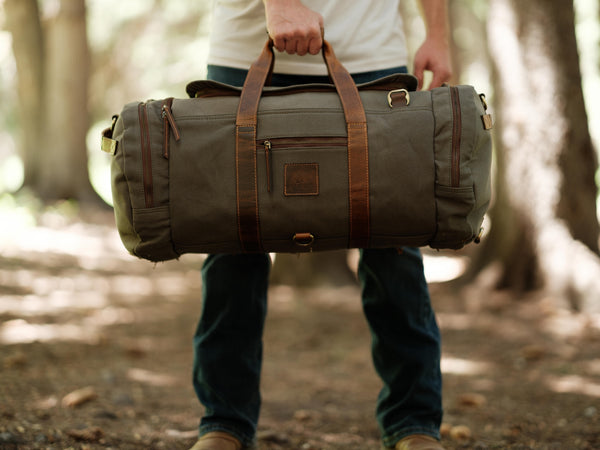 55L Nomad Canvas Duffel – Kodiak Leather
