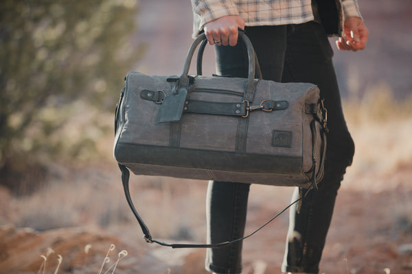 25L Wasatch Duffel Pewter Green | Kodiak Leather Co.