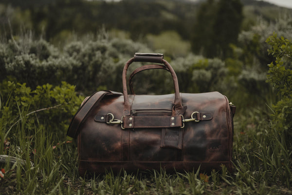 Luxury Buffalo Leather Travel Bag, Holdall, Gym Bag