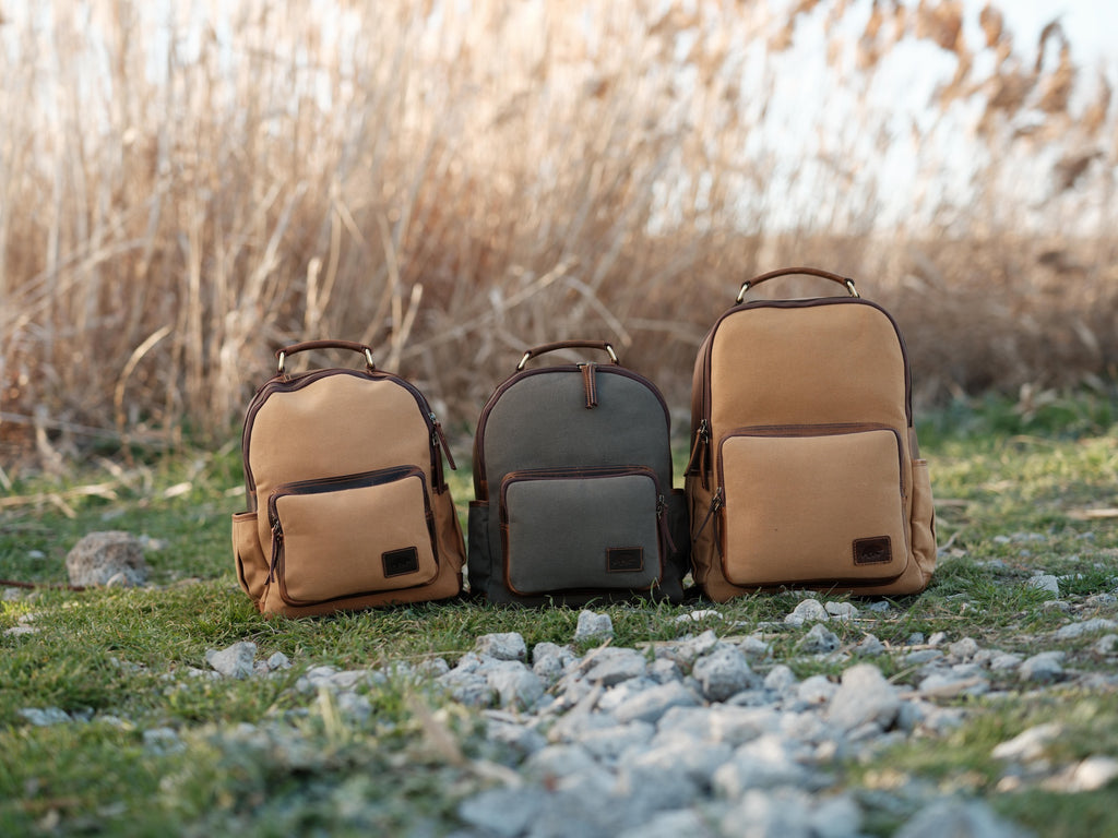 brown canvas mini backpack Day Traveler Canvas Backpack – Kodiak Leather