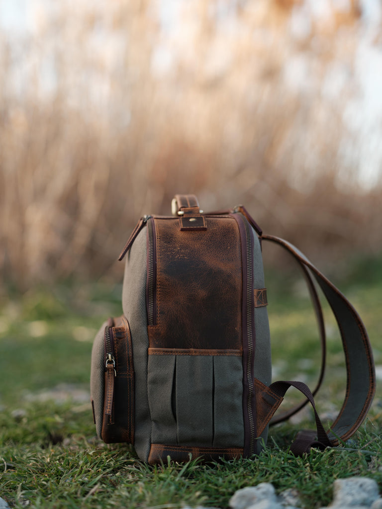 Day Traveler Canvas Backpack - Tan Day Traveler Canvas Backpack - Tan