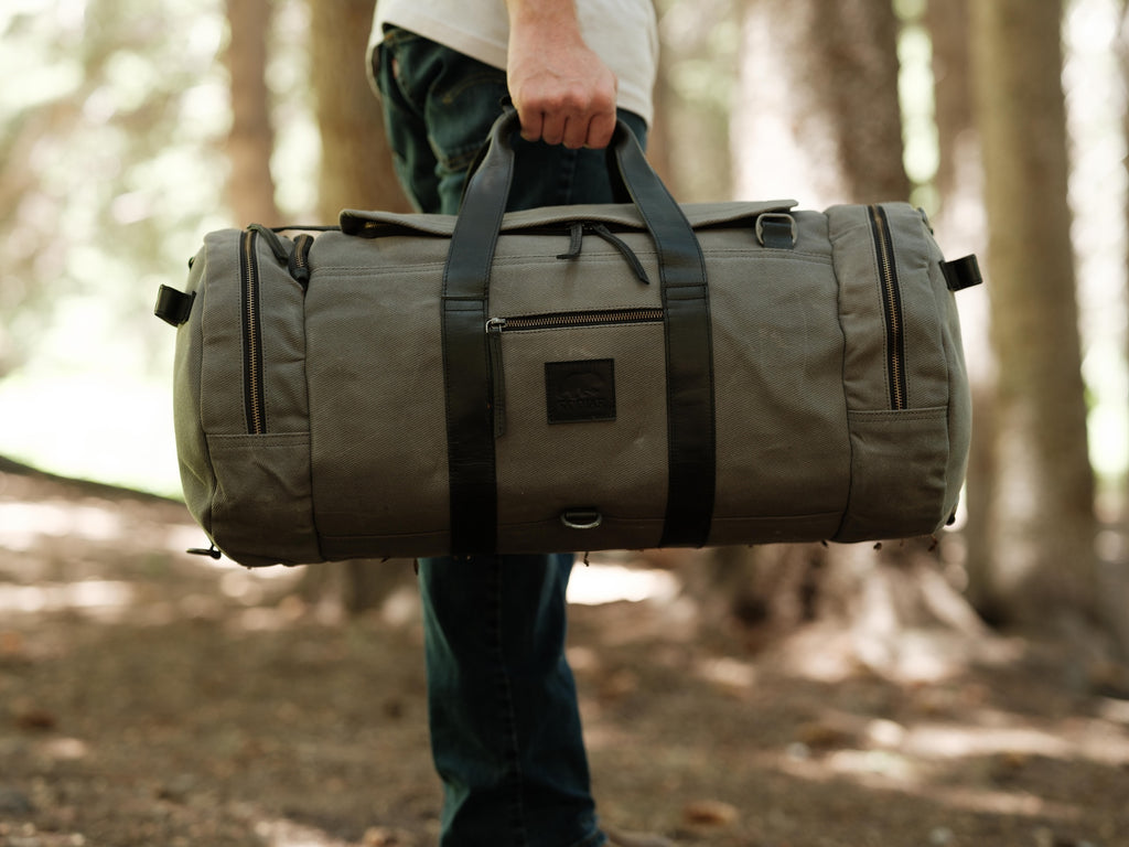 55L Nomad Canvas Duffel – Kodiak Leather