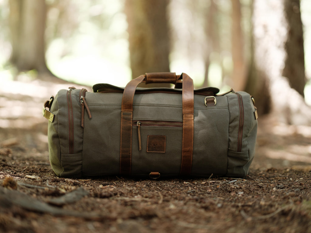 55L Nomad Canvas Duffel – Kodiak Leather
