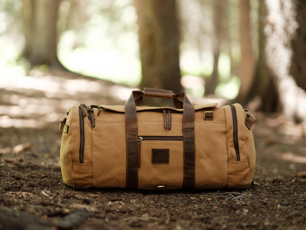 55L Nomad Canvas Duffel – Kodiak Leather