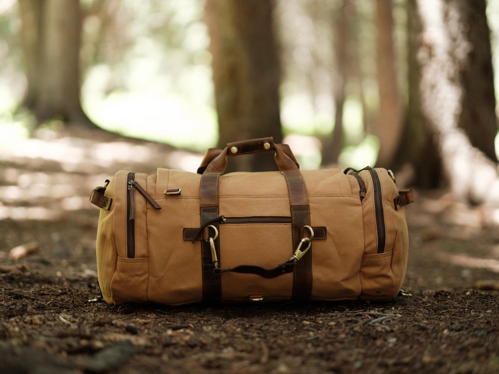 55L Nomad Canvas Duffel – Kodiak Leather