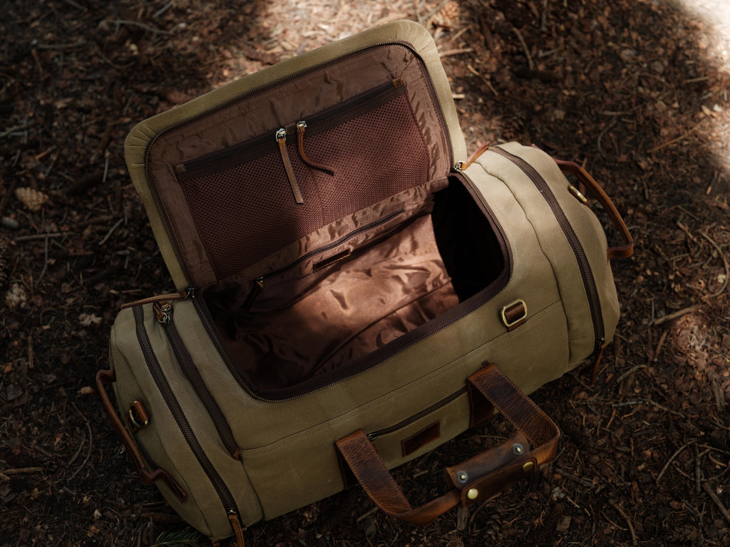 55L Nomad Canvas Duffel – Kodiak Leather