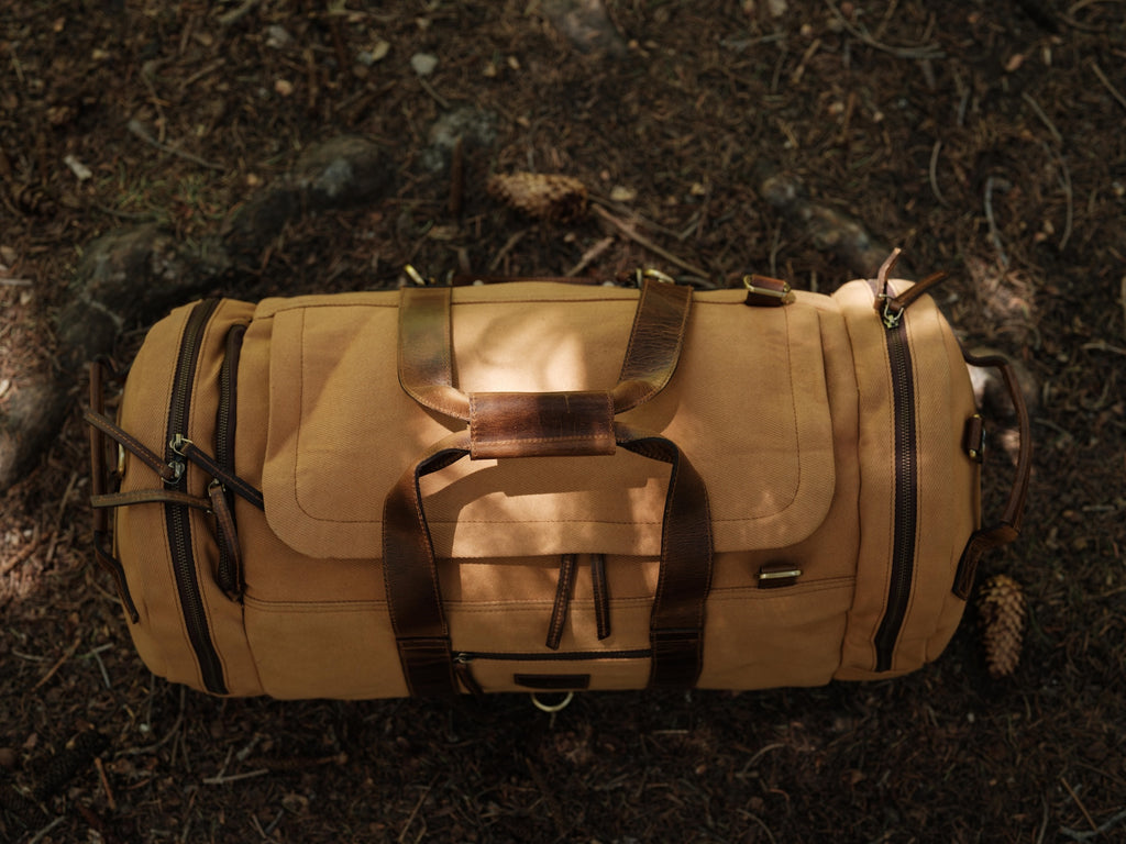 55L Nomad Canvas Duffel – Kodiak Leather