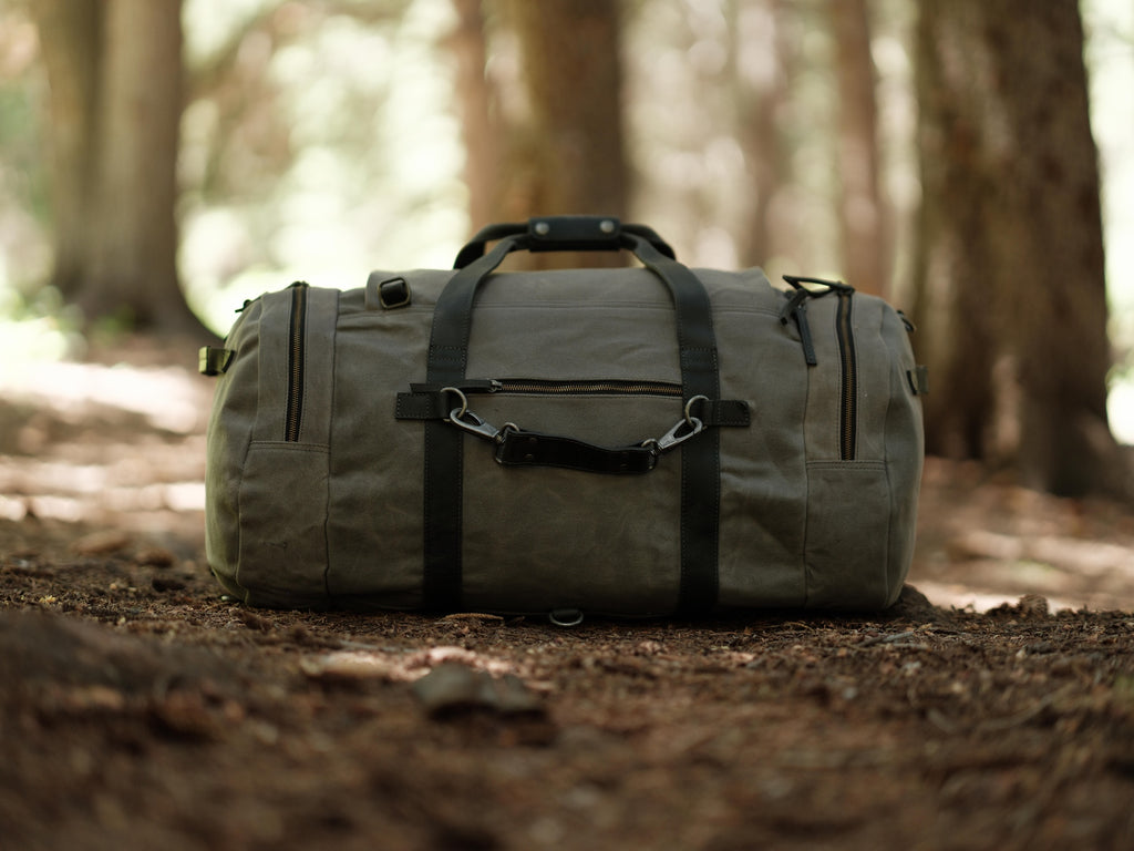 awildboarexodus タイダイ ロンＴ　ＸＬ 85L Nomad Canvas Duffel – Kodiak Leather
