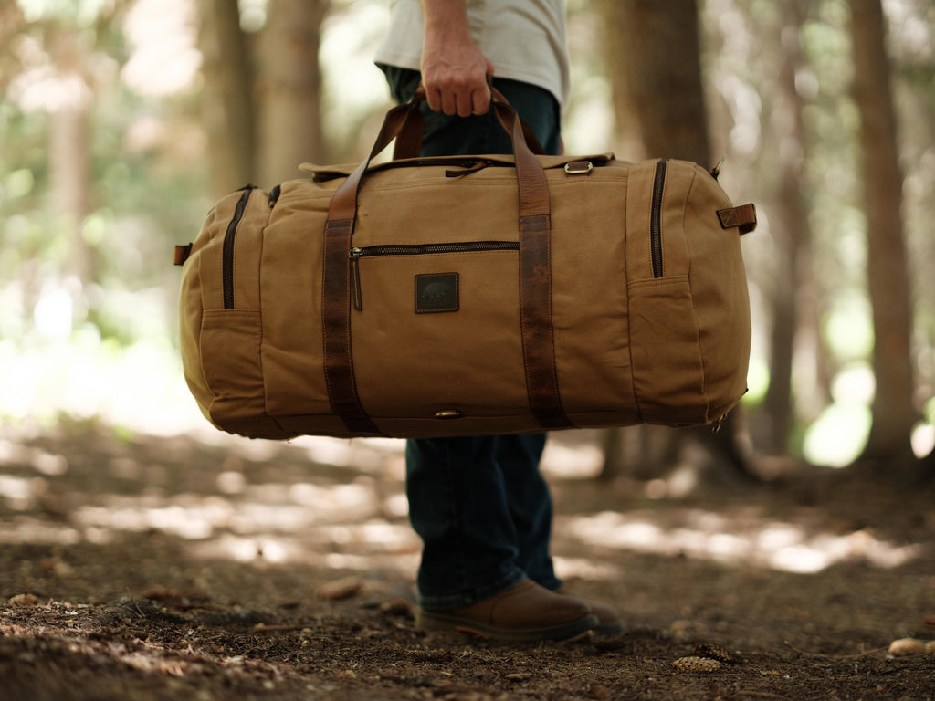 85L Nomad Canvas Duffel Vintage Sage | Kodiak Leather Co.