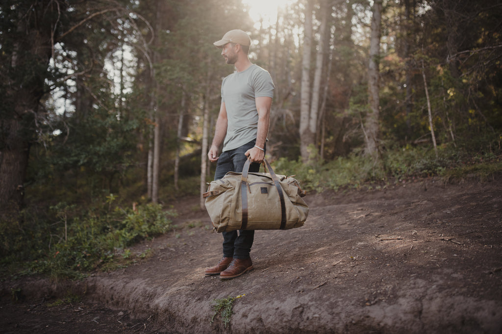 canway 85l travel duffel bag 85L Nomad Canvas Duffel – Kodiak Leather