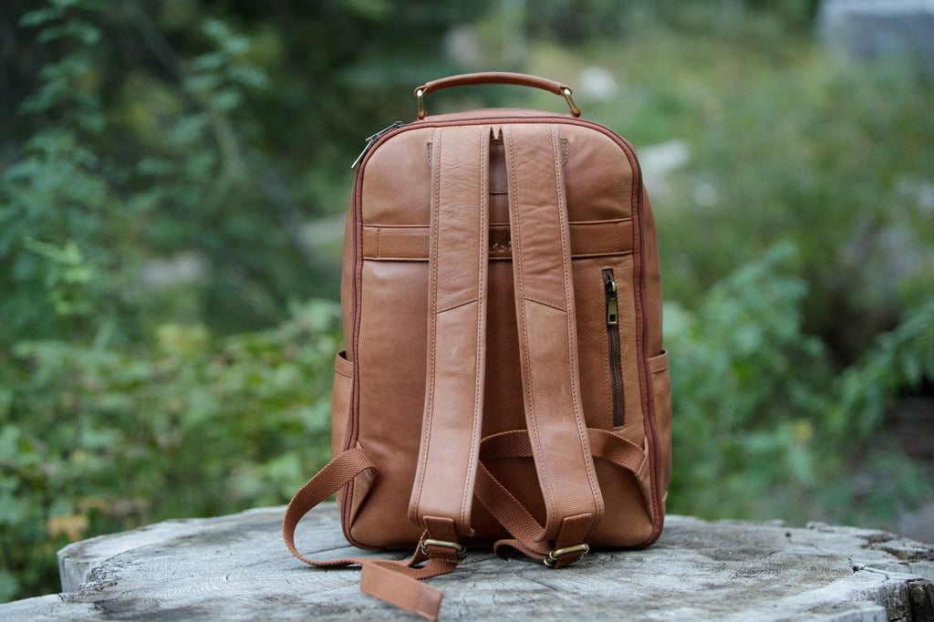 Brown Leather Backpack 10x10” Leather Backpack For Men | 16 main image 2