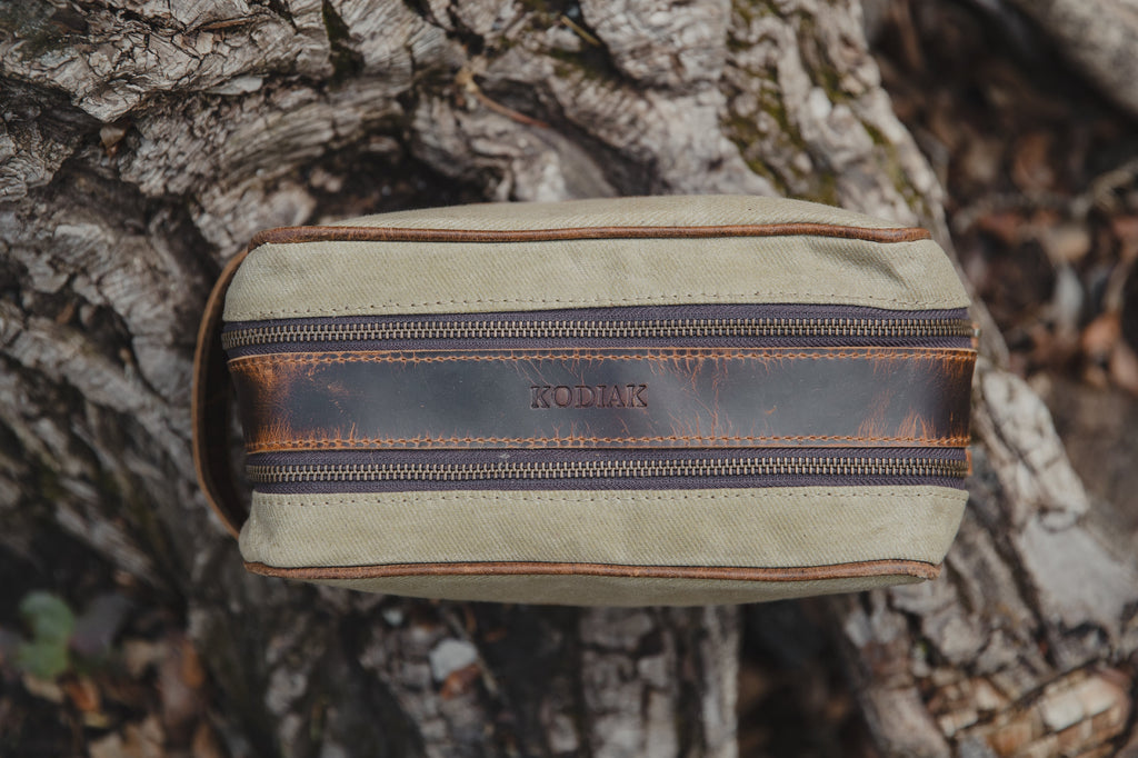 doppsåk waterproof & leak-proof travel toiletry bag Canvas Dopp Bag – Kodiak Leather
