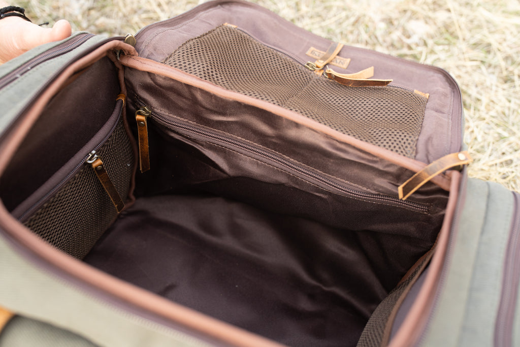 バッグ warenfause Discovery pack Coffee brown 25L Wasatch Duffel – Kodiak Leather