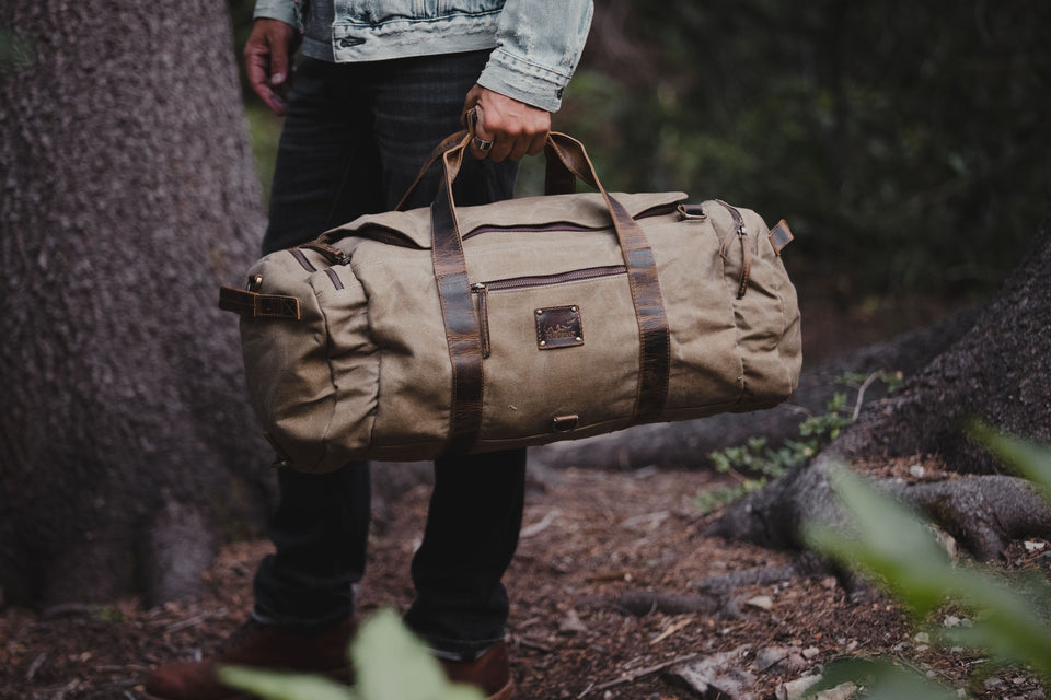 55L Nomad Canvas Duffel – Kodiak Leather