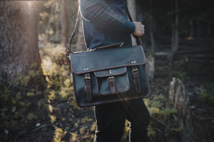 18 inch Buffalo Leather Briefcase – Kodiak Leather Co.