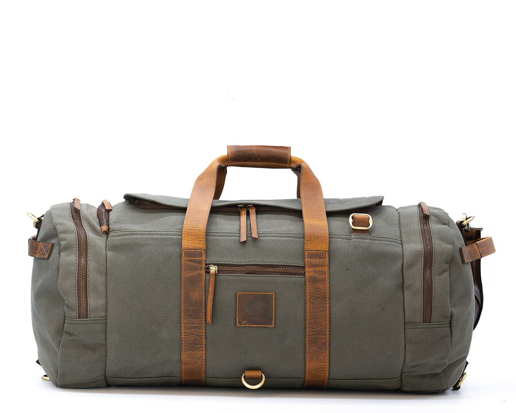 55L Nomad Canvas Duffel – Kodiak Leather