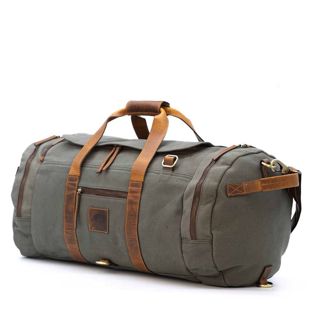 55L Nomad Canvas Duffel – Kodiak Leather