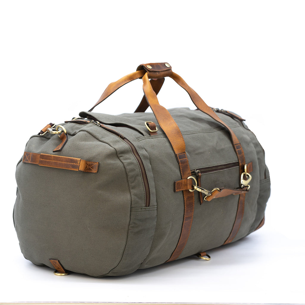85L Nomad Canvas Duffel – Kodiak Leather