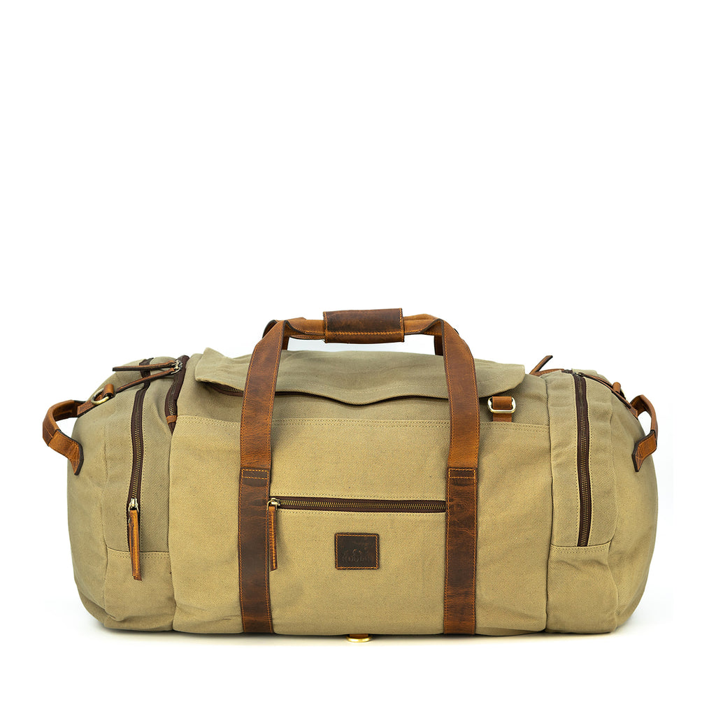 85L Nomad Canvas Duffel Kodiak Leather