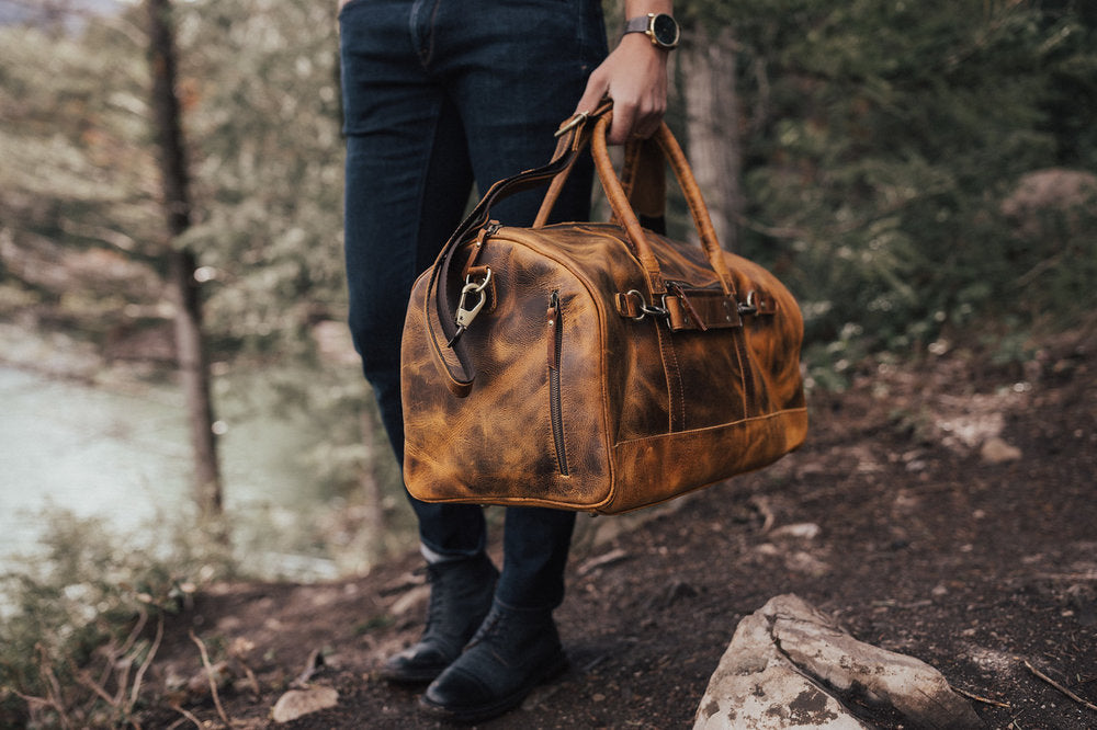 denali leather goods backpack 45L Denali Duffel - Antique Brown