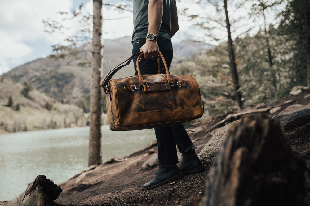 denali leather goods backpack 45L Denali Duffel - Antique Brown