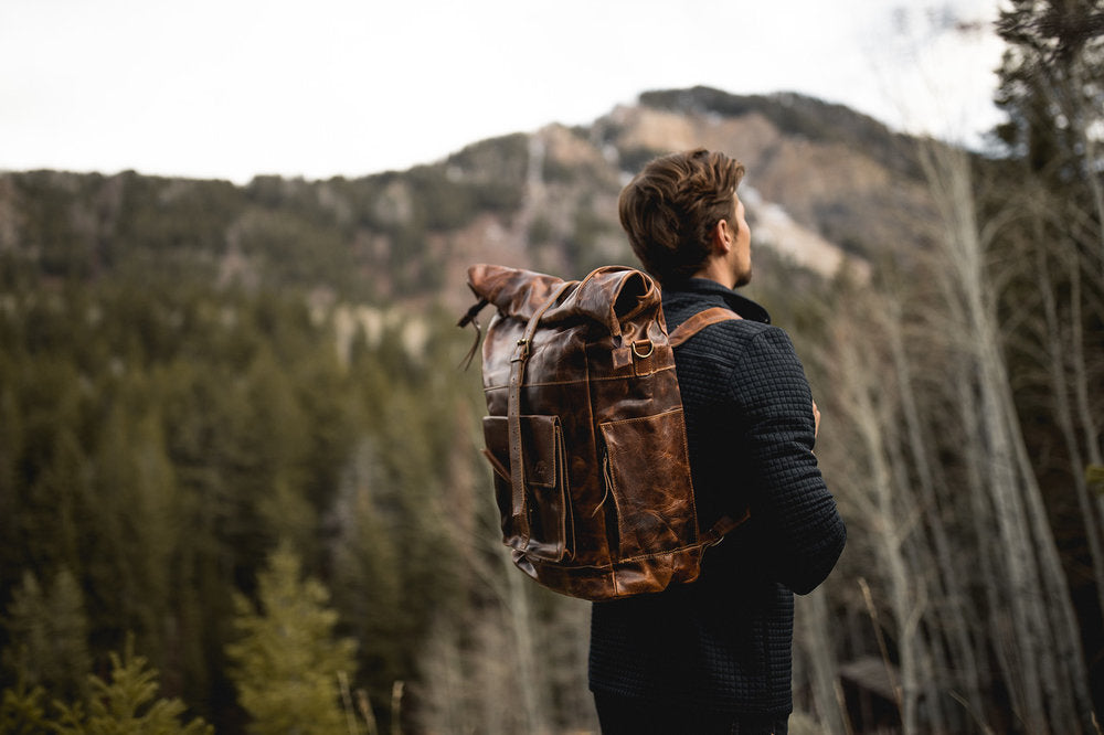 Kobuk Leather Backpack - Midnight Black