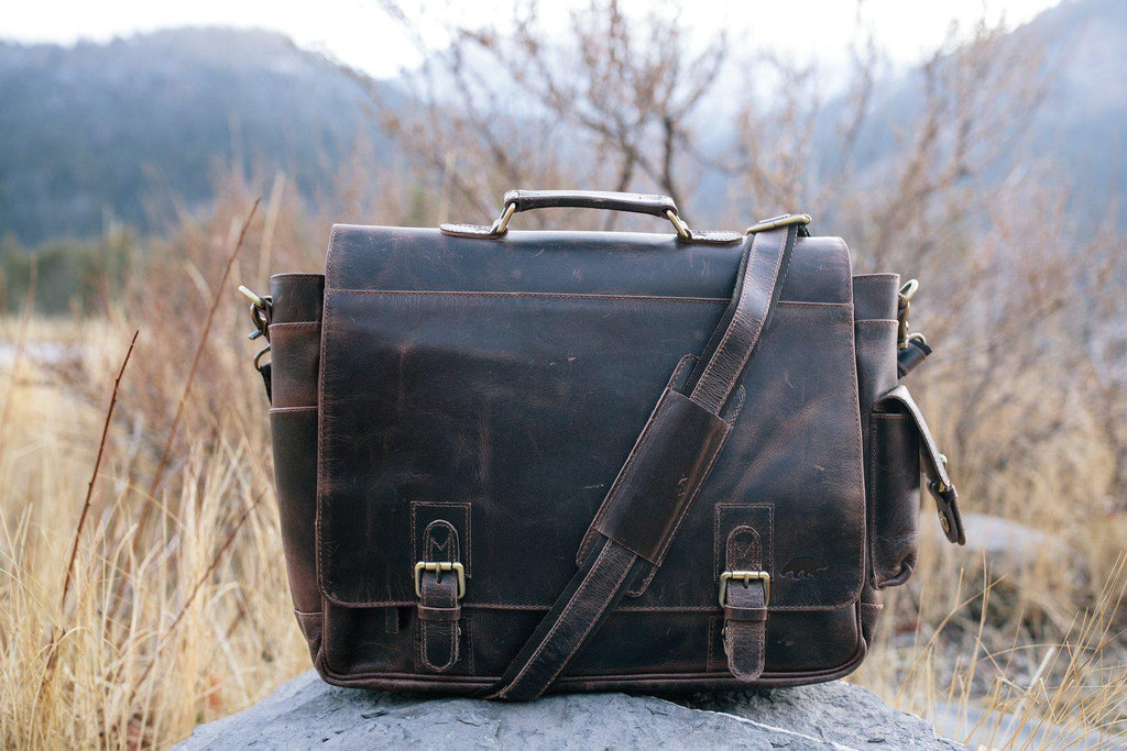 black leather messenger backpack Sitka Leather Messenger – Kodiak Leather