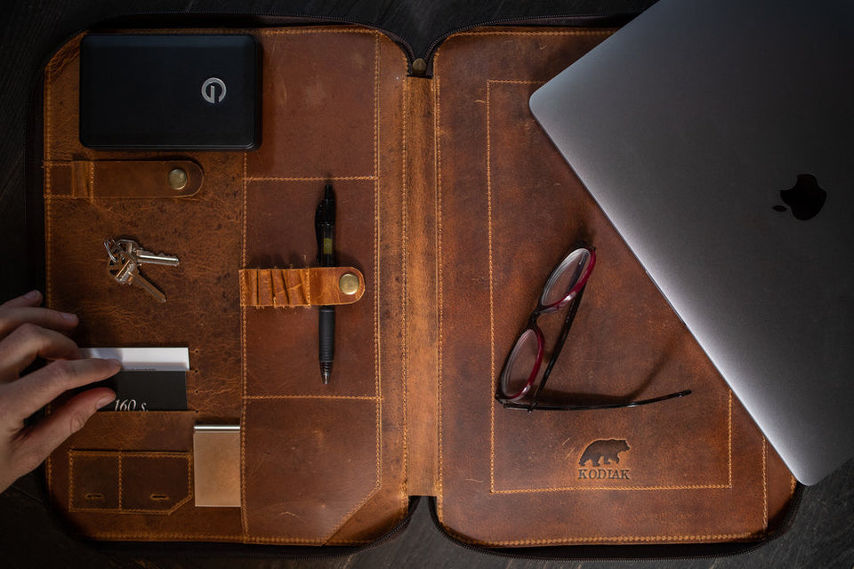 Buffalo Leather MacBook Portfolio – Kodiak Leather