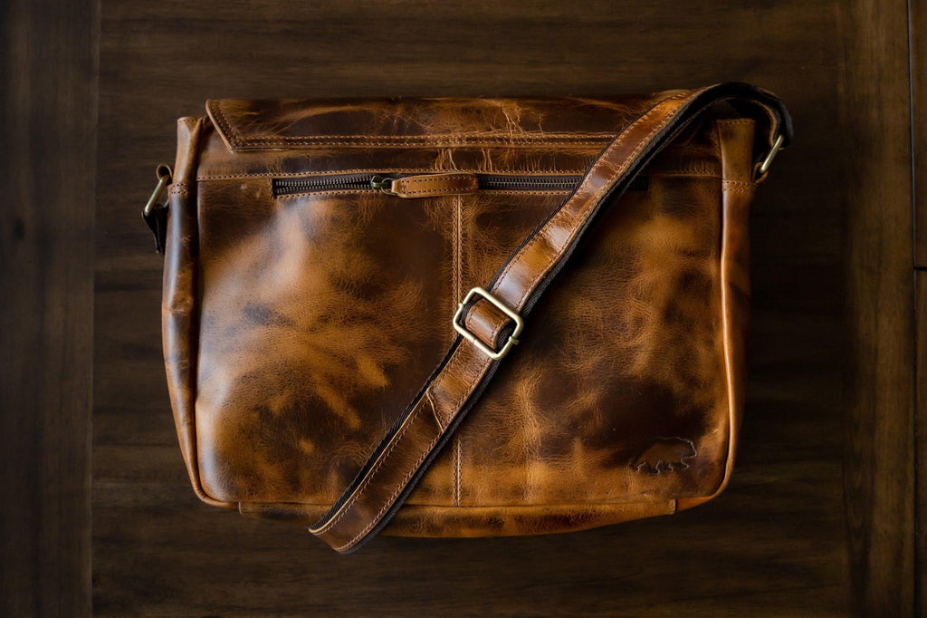 Buffalo Leather Messenger Kodiak Leather