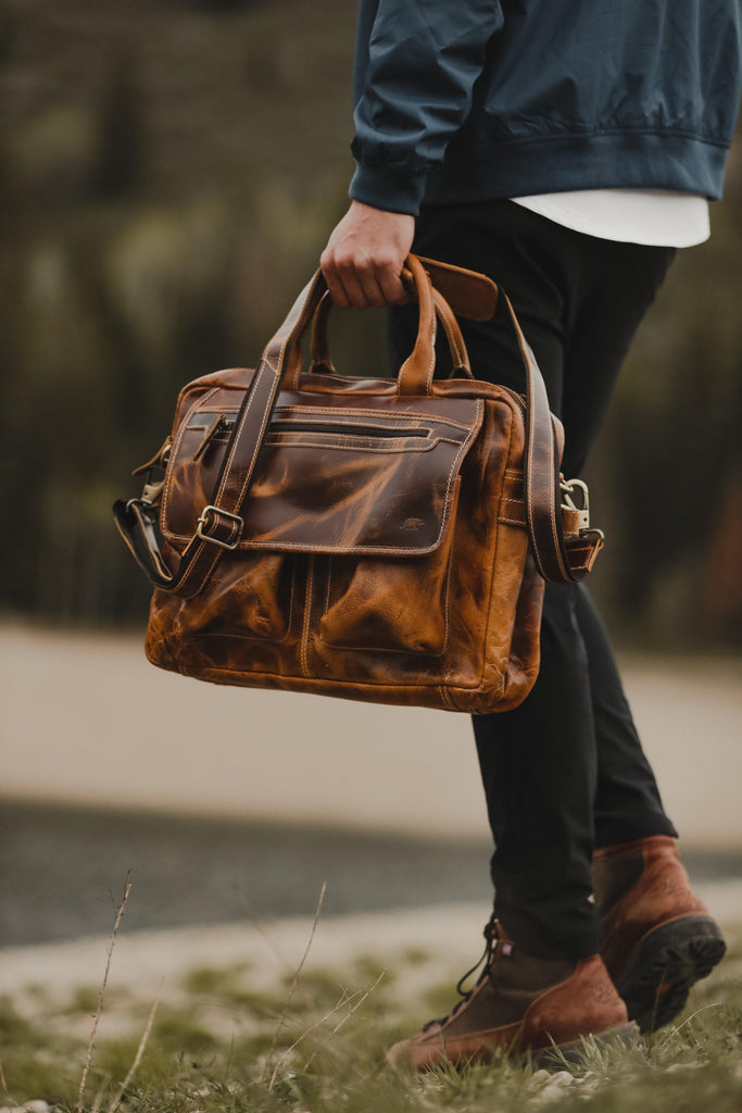 buffalo david britain bags backpack leather Pilot Bag Antique Brown Model:8'6