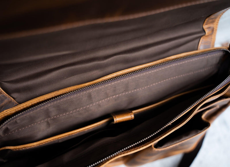 Buffalo Leather Messenger Kodiak Leather